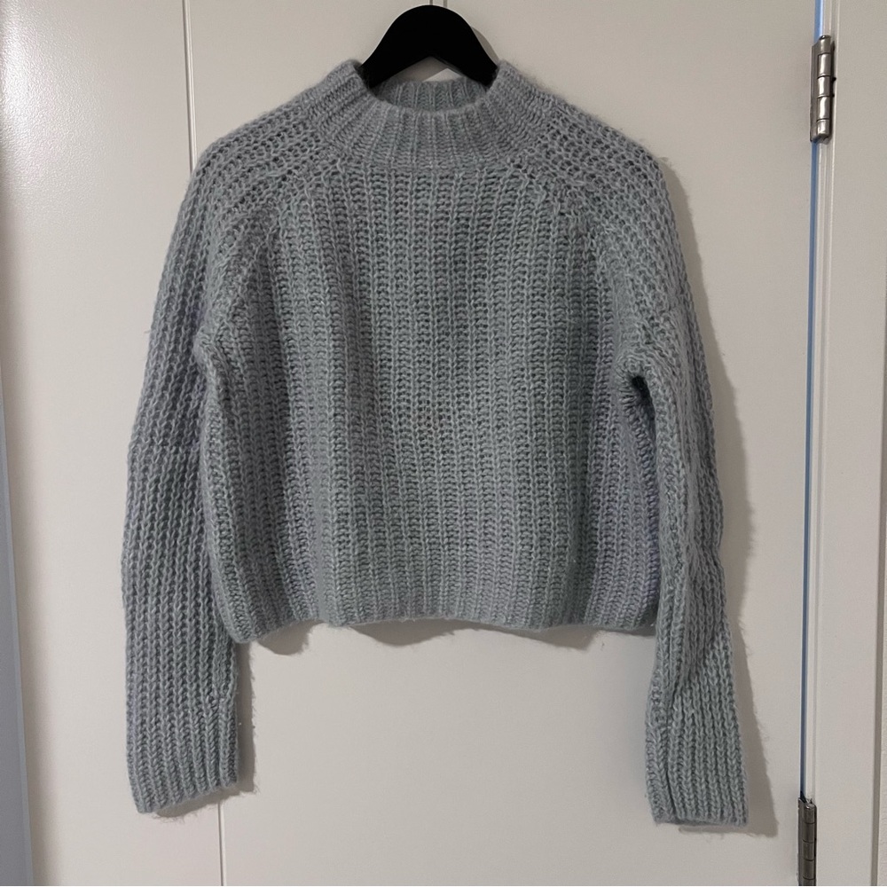 Vince Light Blue Wool Blend Sweater